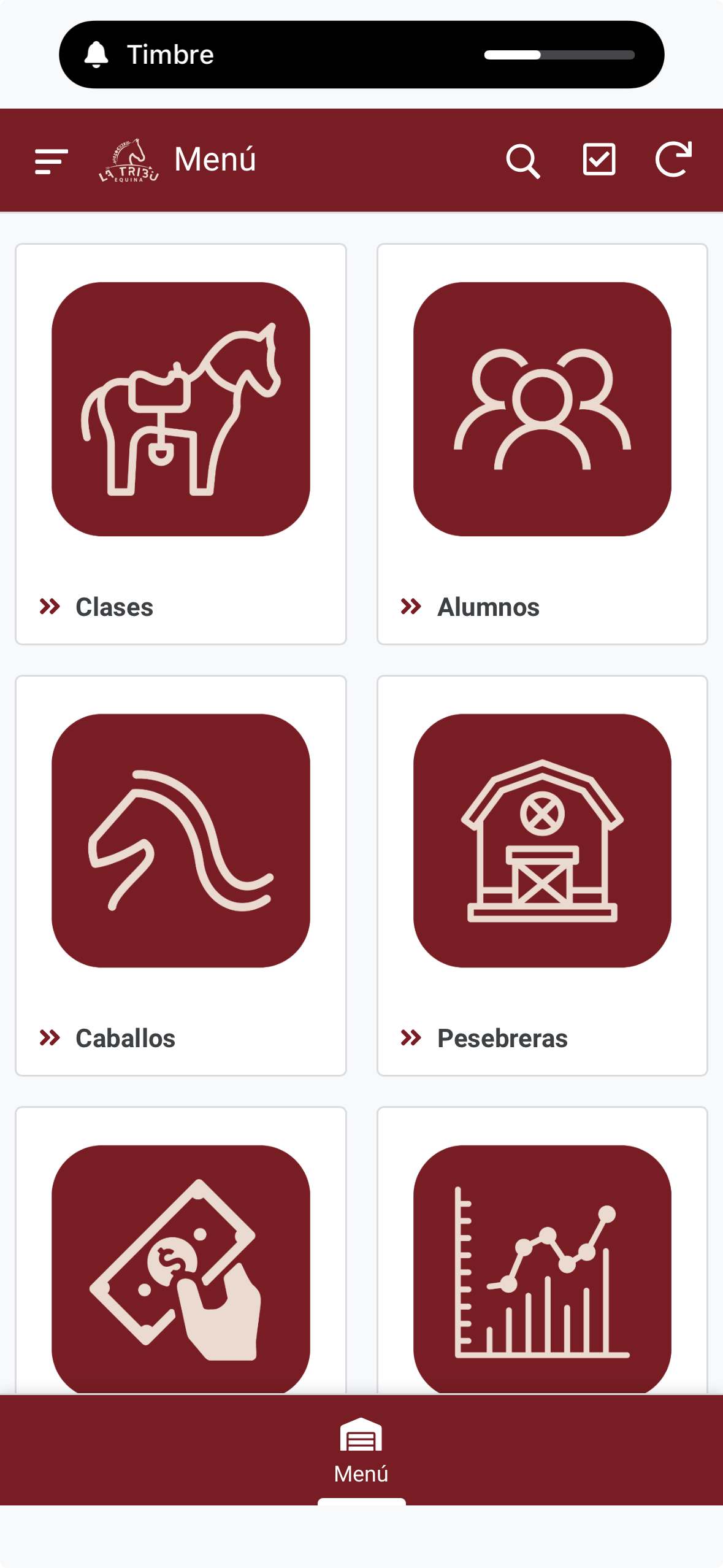 Menú Tribu Equina