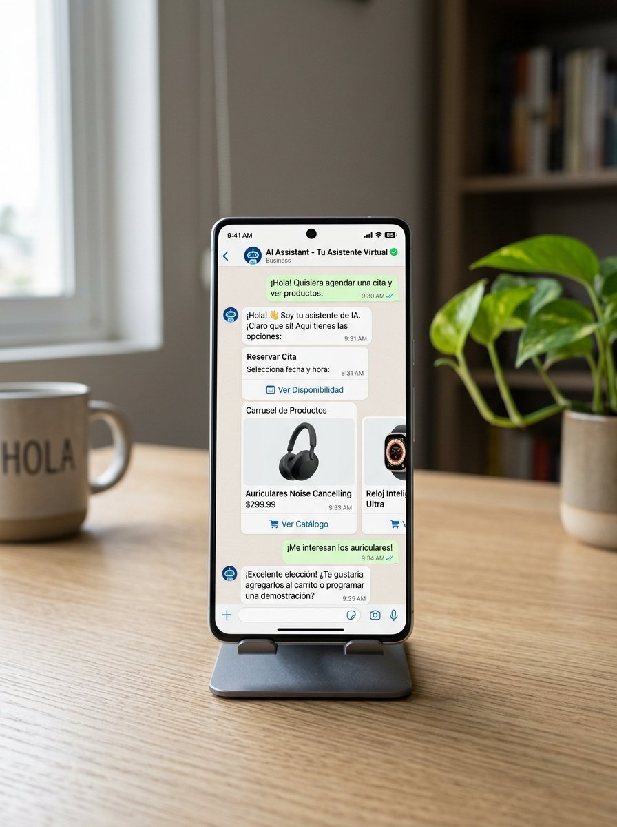 Agente de inteligencia artificial para WhatsApp atendiendo clientes de empresa en Colombia